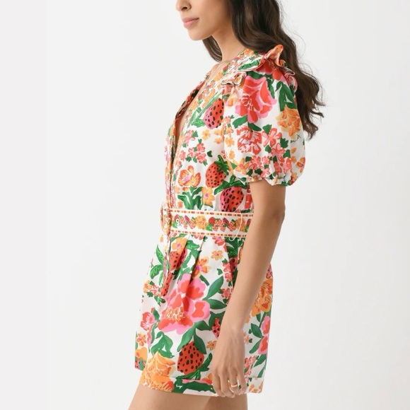 FARM Rio Floral Jumpsuit in Pink and Green - Picture 3 of 15